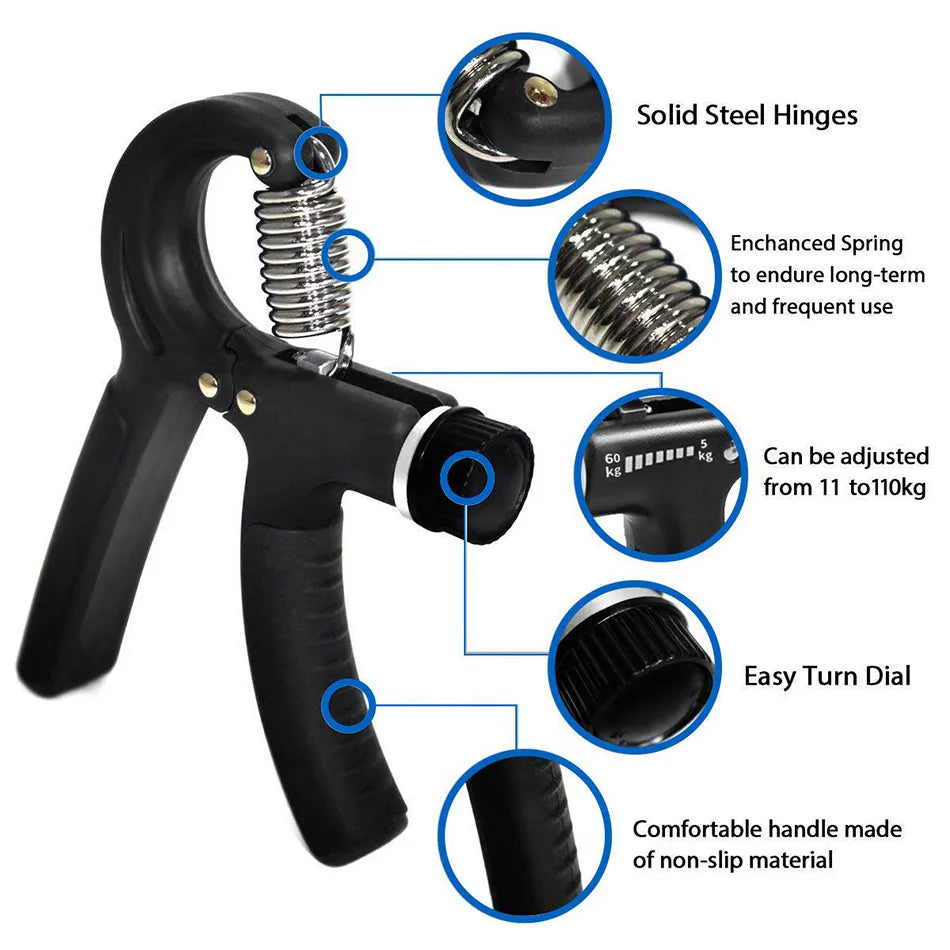 5-60kg Grip Strengthener - Adjustable Hand Grip Trainer to Build Wrist, Forearm and Hand Strength