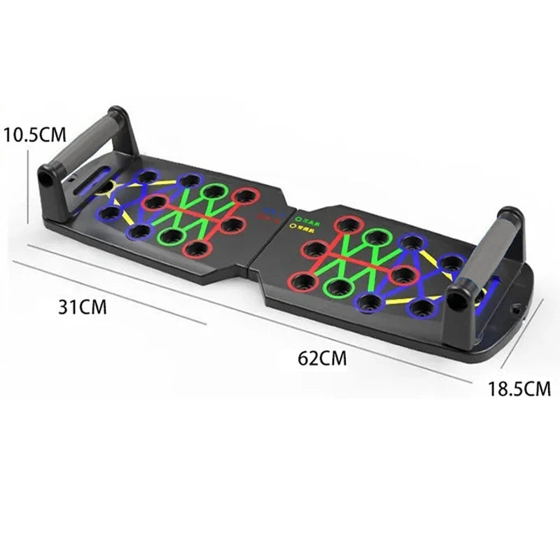 Portable Multifunctional Push-up Board Set With Handles - Foldable and Lightweight - Good For Chest, Abs, Arms & Back