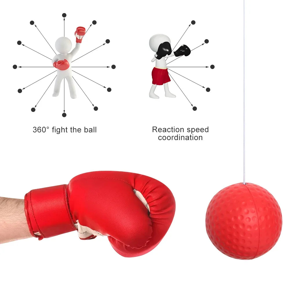 Head-Mounted Boxing Speed Punch Ball- Improves Hand-Eye Coordination & Reflexes