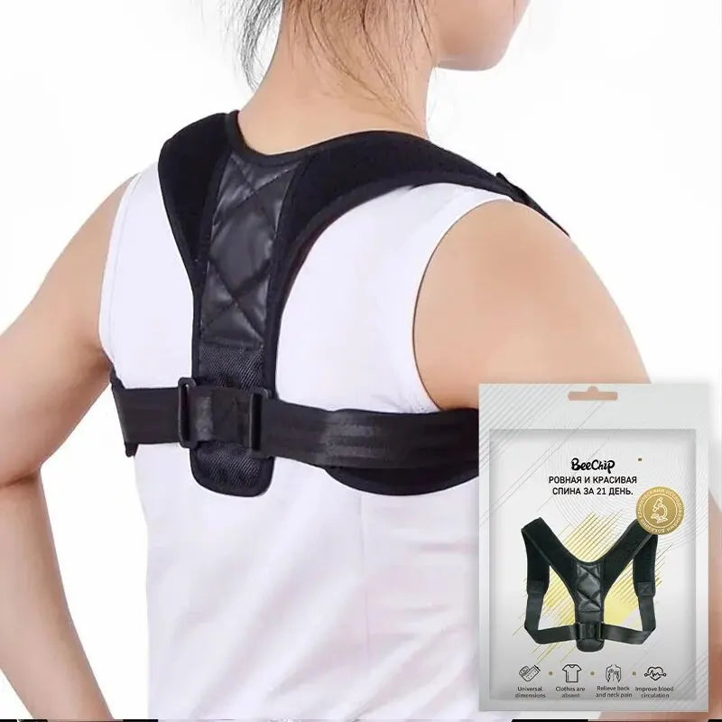 Back Posture Correction Belt - Spinal Support for Women and Men, Adjustable Belt Strap for Back Pain Relief