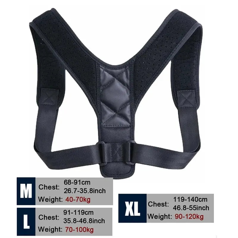 Back Posture Correction Belt - Spinal Support for Women and Men, Adjustable Belt Strap for Back Pain Relief