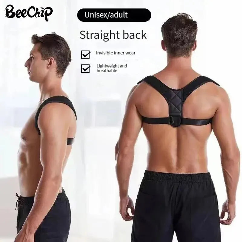 Back Posture Correction Belt - Spinal Support for Women and Men, Adjustable Belt Strap for Back Pain Relief