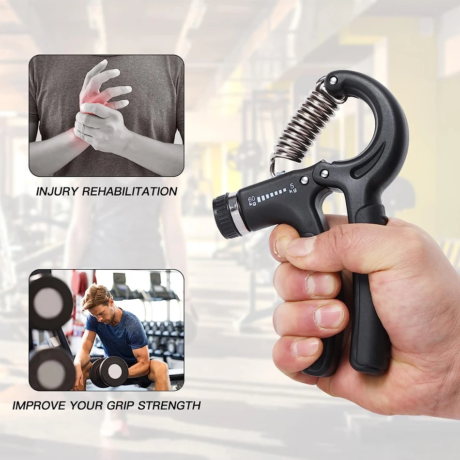 5-60kg Grip Strengthener - Adjustable Hand Grip Trainer to Build Wrist, Forearm and Hand Strength